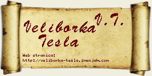 Veliborka Tesla vizit kartica
